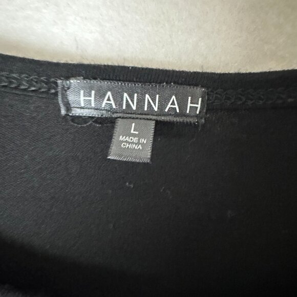 Hannah Shirt Blouse Womens Large black velvet burnout flare sleeves witchy dark - Picture 3 of 4